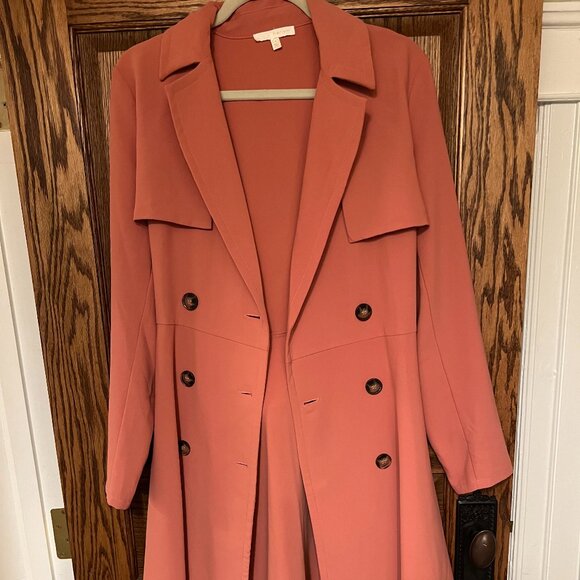 Harlyn x Anthropologie Petal Trench Coat, size Medium - Picture 4 of 7
